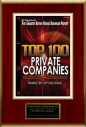 top 100 private companies plaque