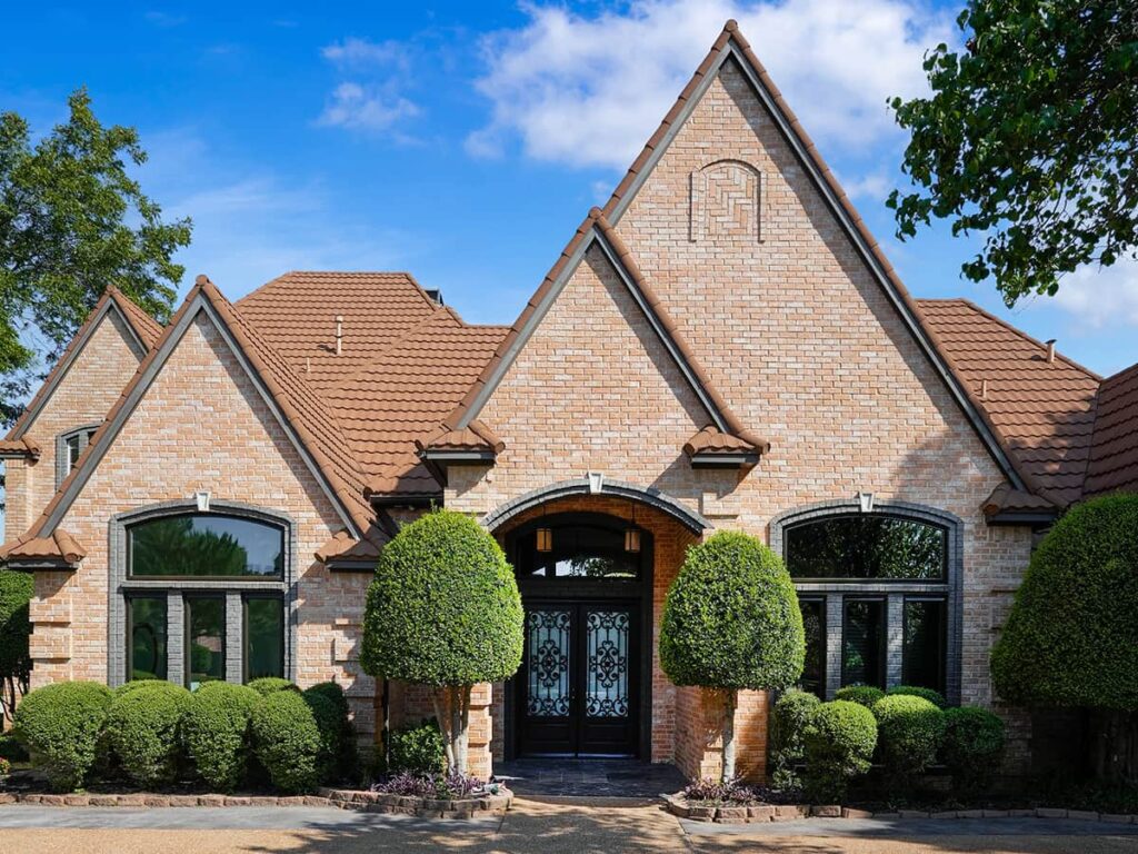 Beautiful brick home exterior Texas style